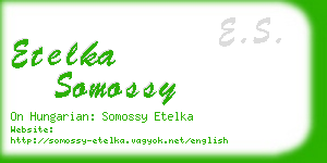 etelka somossy business card